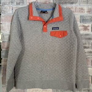 Patagonia Women's S Gray Cotton Quilt Snap-T Pullover
